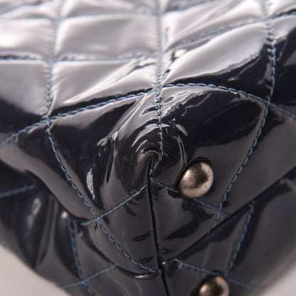 Chanel Patent Quilted Reissue 2.55 Tote Blue 13 of 15