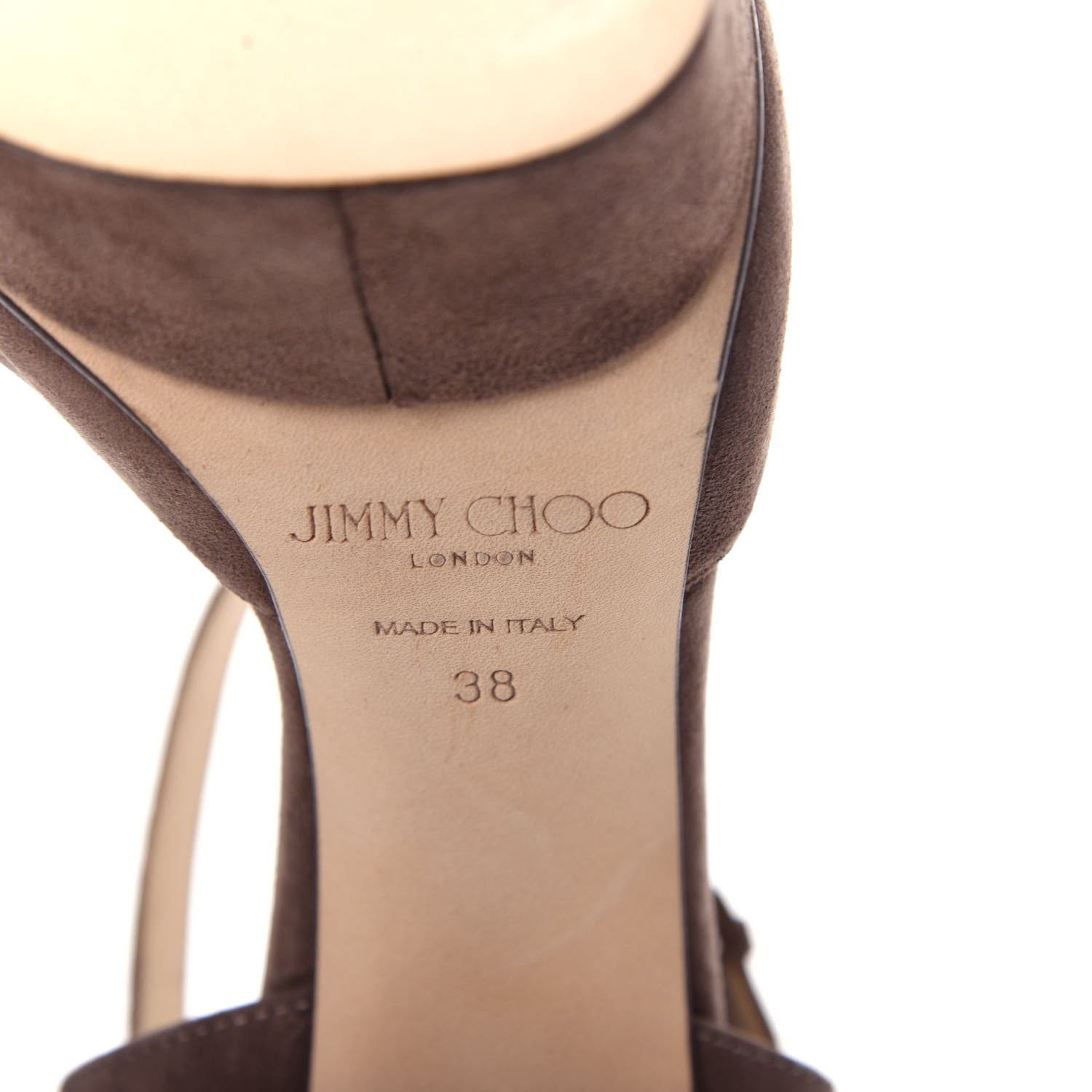 Jimmy Choo Suede Maple 125 Pumps 38 Stone 9 of 10