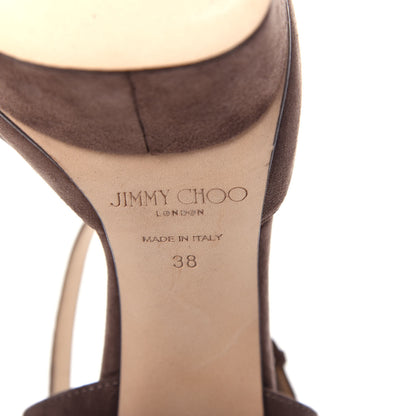 Jimmy Choo Suede Maple 125 Pumps 38 Stone 9 of 10