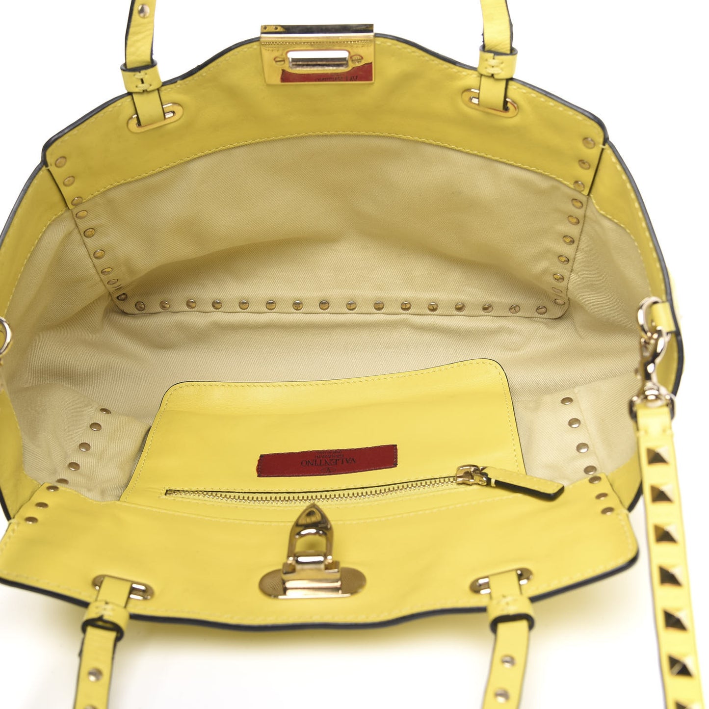 Vitello Small Rockstud Tote Water Yellow