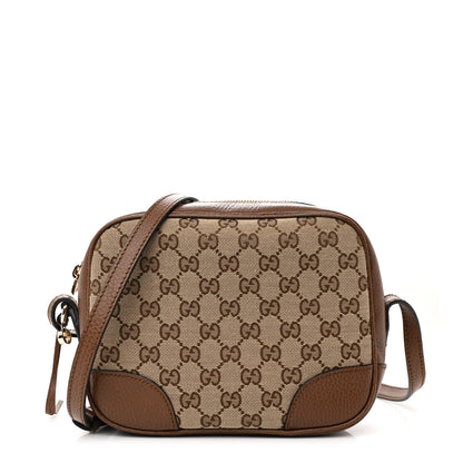 Gucci Monogram Mini Bree Messenger Bag Beige Tabacco 1 of 13