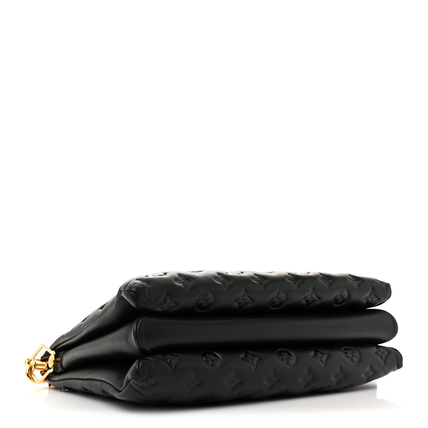 Louis Vuitton Lambskin Embossed Monogram Coussin MM Black 4 of 11
