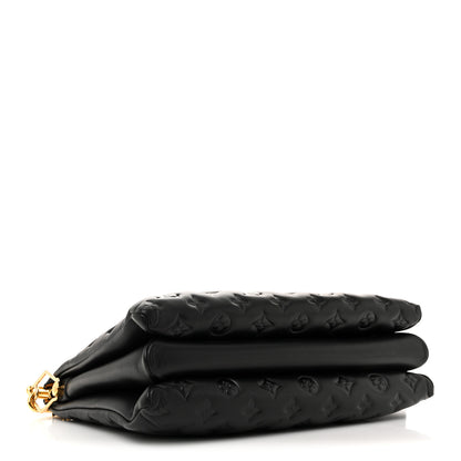 Louis Vuitton Lambskin Embossed Monogram Coussin MM Black 4 of 11
