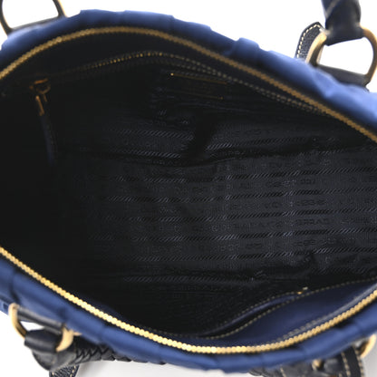 Prada Tessuto Nylon Gaufre Shopping Satchel Bluette 8 of 19