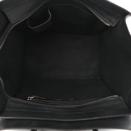 Celine Drummed Calfskin Mini Luggage Black 5 of 15