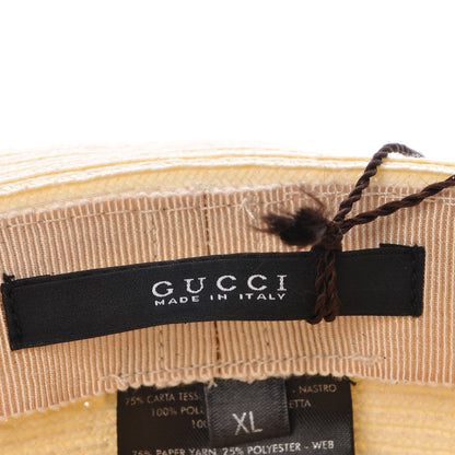 Gucci Straw Web Fedora Hat XL 6 of 7