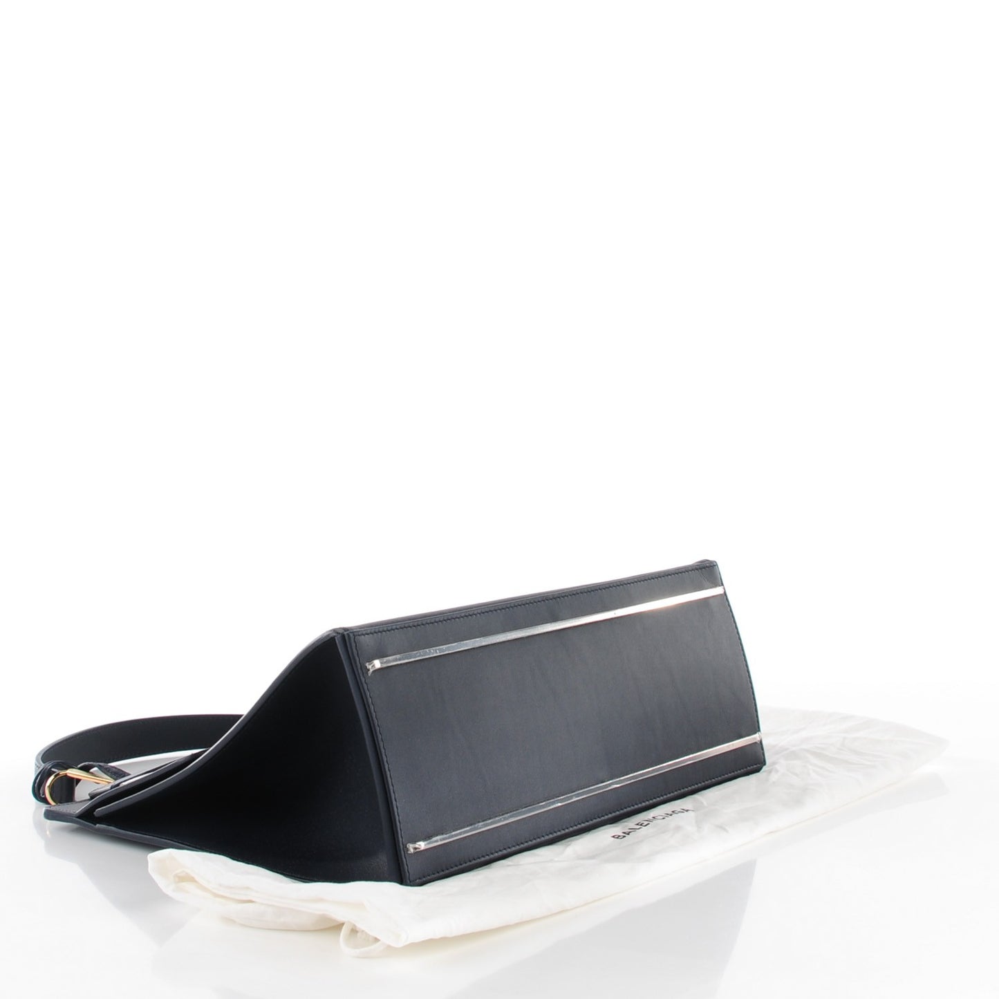 Calfskin Le Dix M Cartable Shoulder Bag Bleu Nuit