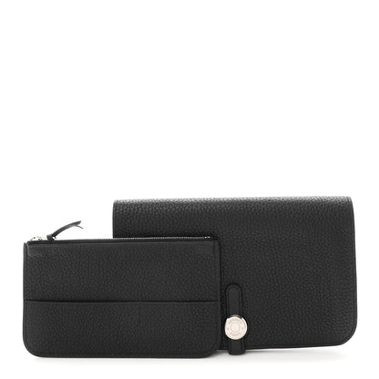 Hermes Togo Dogon Duo Wallet Black 3 of 8