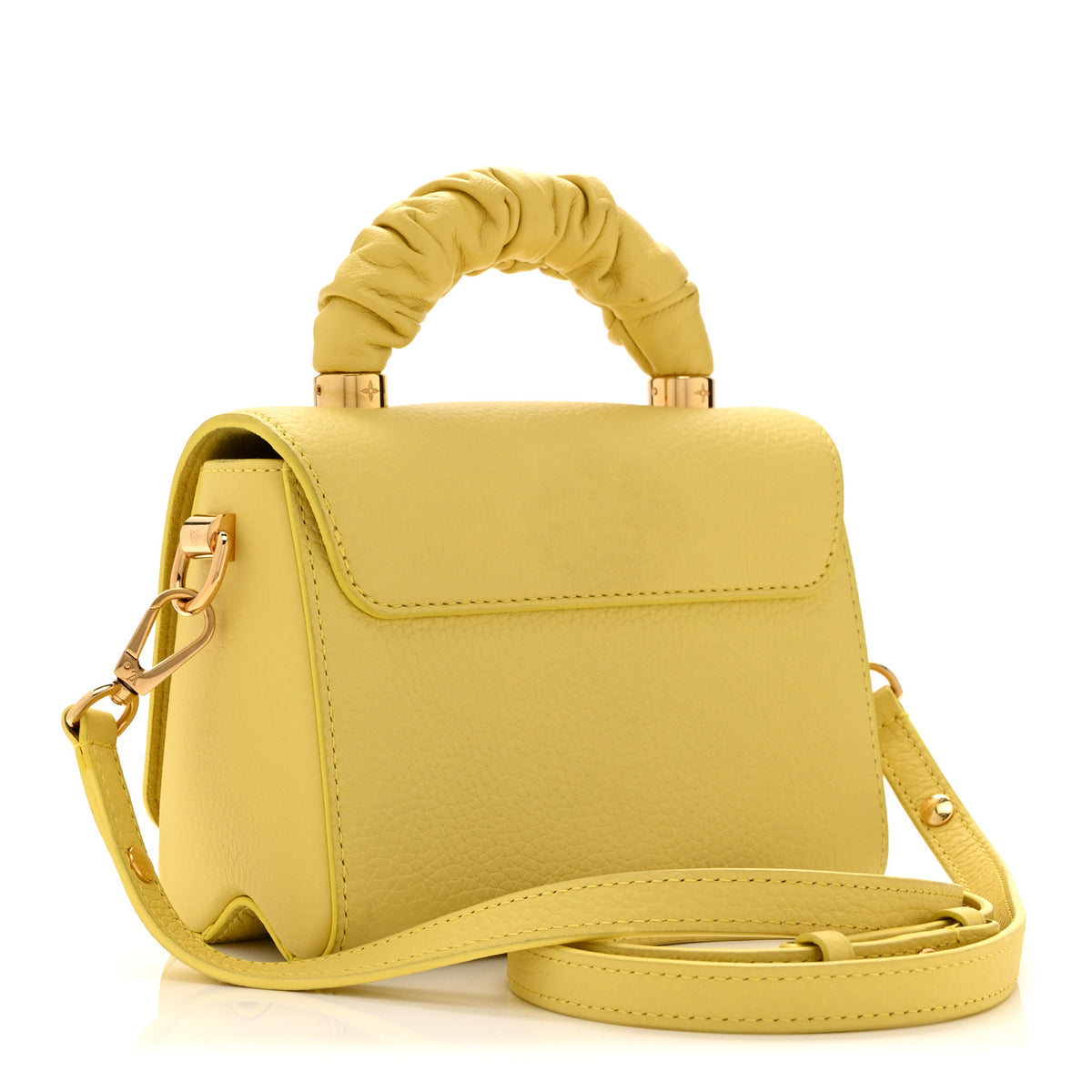 Louis Vuitton Taurillon Smooth Calfskin Scrunchie Twist One Handle PM Yellow 4 of 10