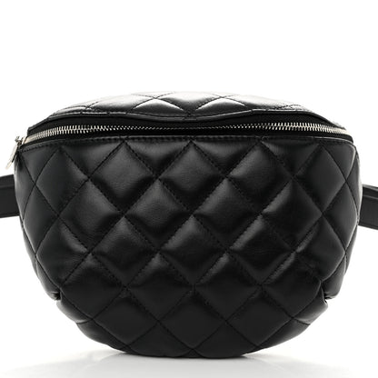 Chanel Lambskin Quilted Waist Belt Bag Black 8 of 11