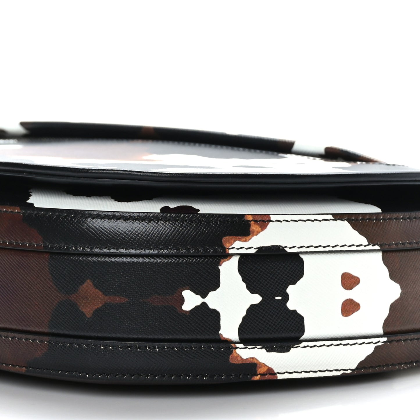 Calfskin Medium Camouflage Olympia Shoulder Bag Black