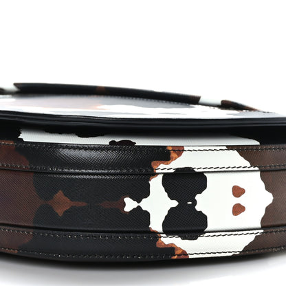 Burberry Calfskin Medium Camouflage Olympia Shoulder Bag Black 7 of 7