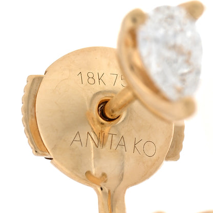 Anita Ko 18K Yellow Gold Diamond Pear Orbit Earrings 4 of 4
