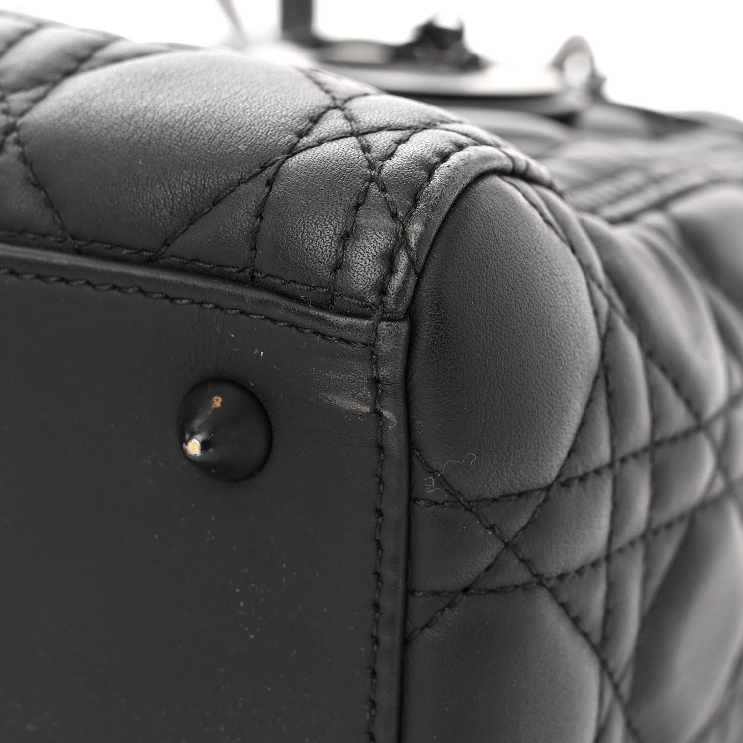 Christian Dior Ultra Matte Calfskin Cannage Medium Lady Dior Black 12 of 12