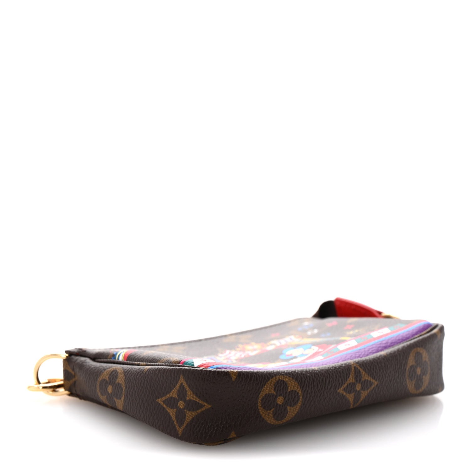 Louis Vuitton Monogram 2020 Christmas Animation Bumper Cars Mini Pochette Accessories Coquelicot 4 of 8