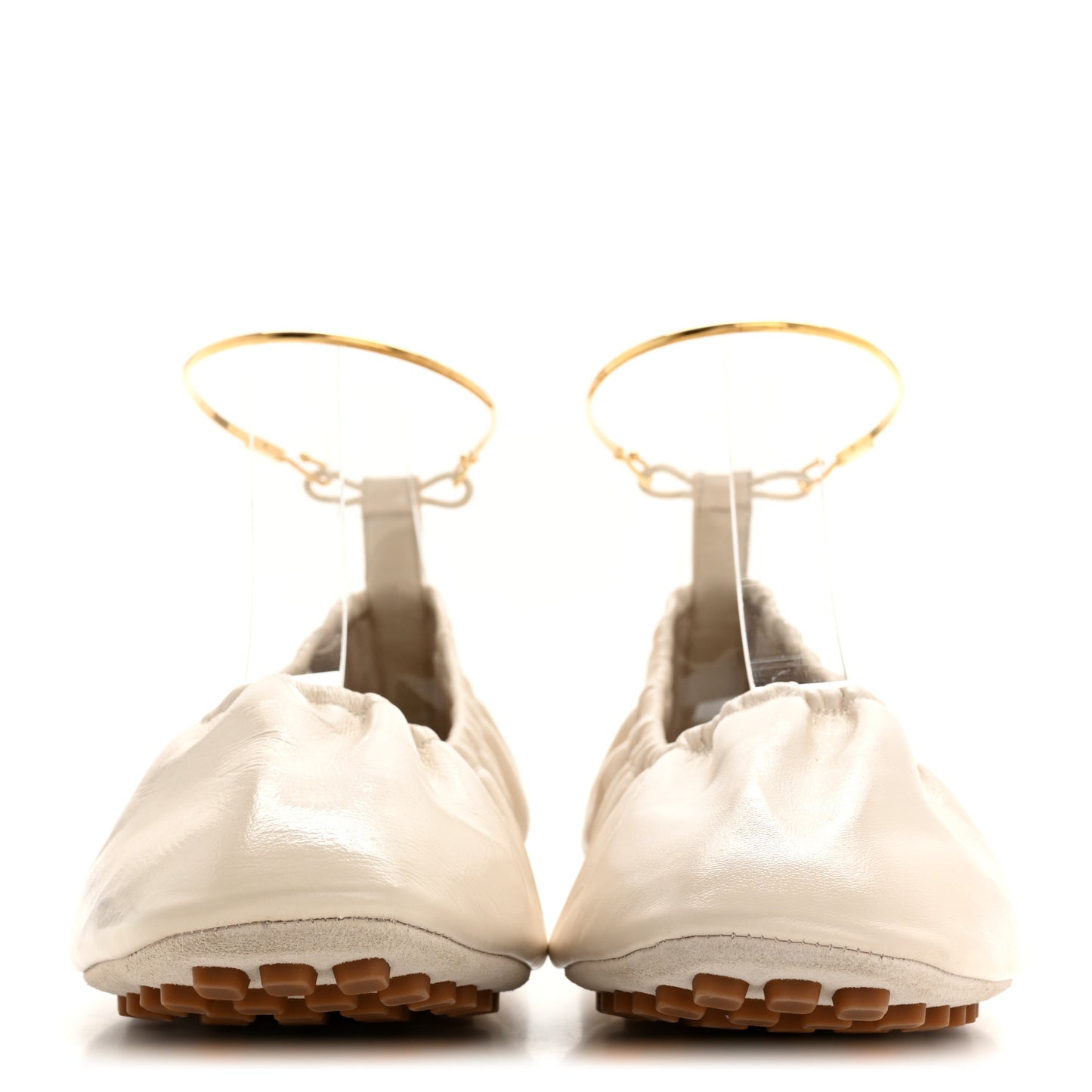 Vitello Filo Ballerina Flats 39 Shell