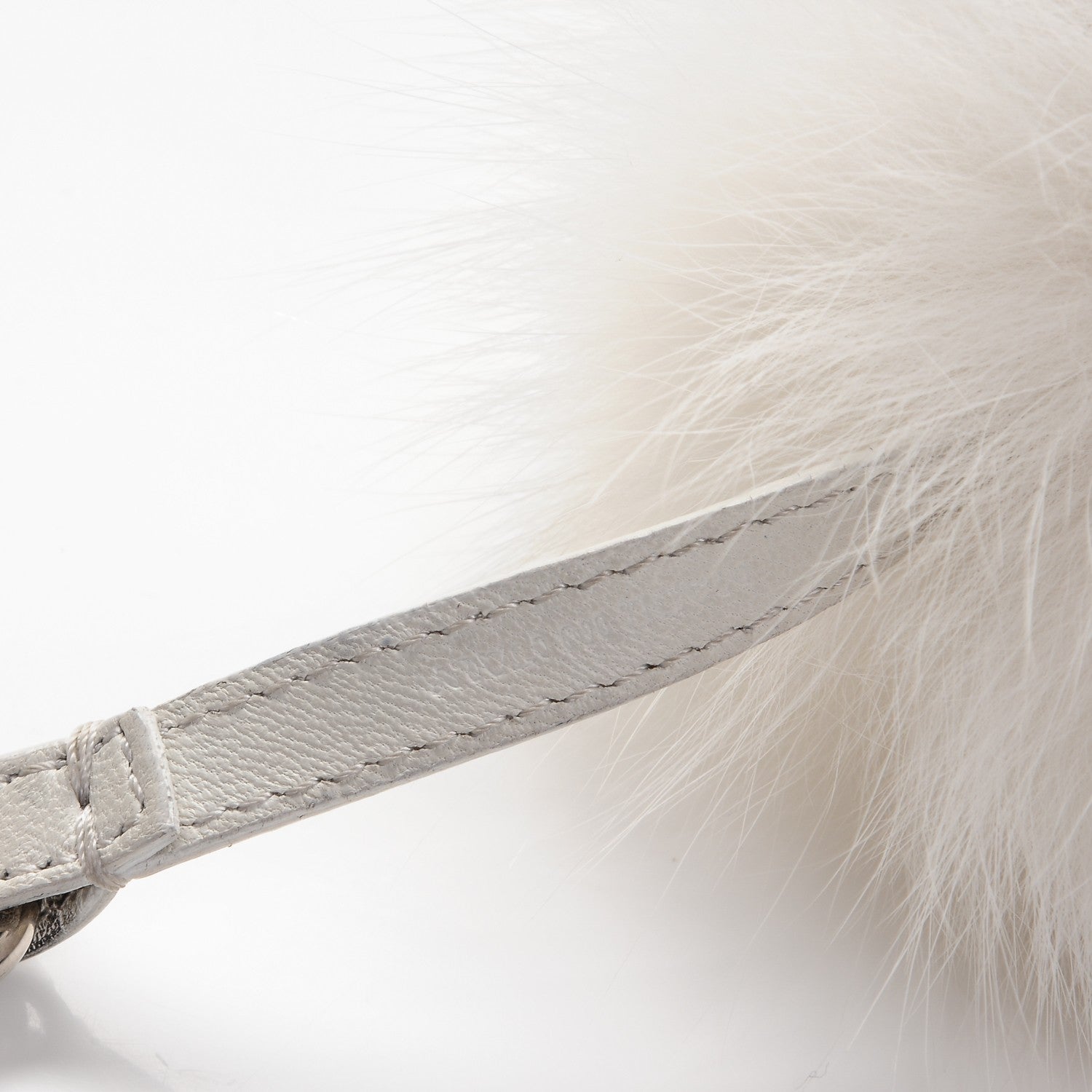 Fendi Fox Fur Pom Pom Bag Charm Shadow Blue 5 of 5
