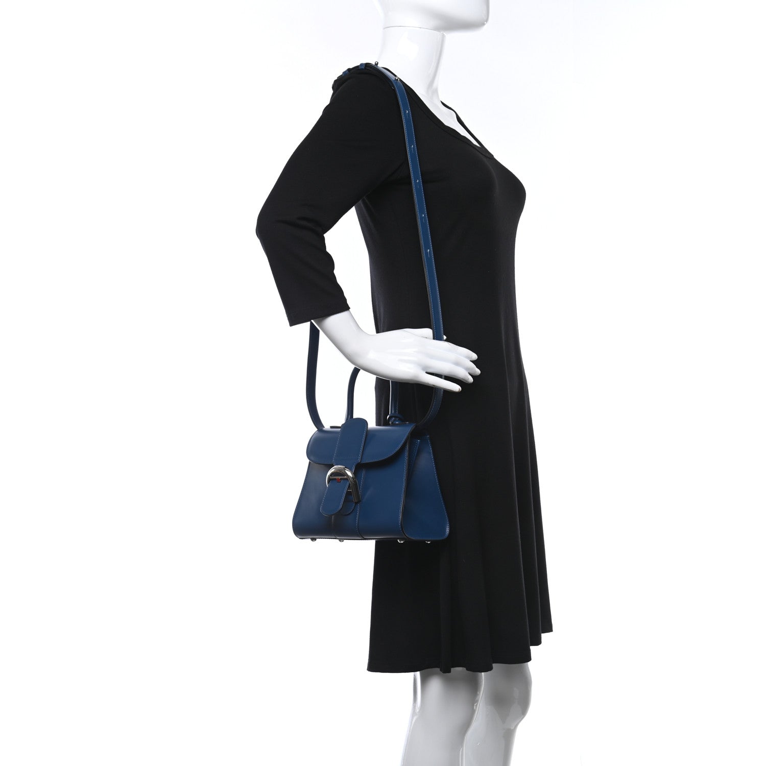 Delvaux Box Calfskin Mini Brillant Satchel Blue De Prusse 2 of 9