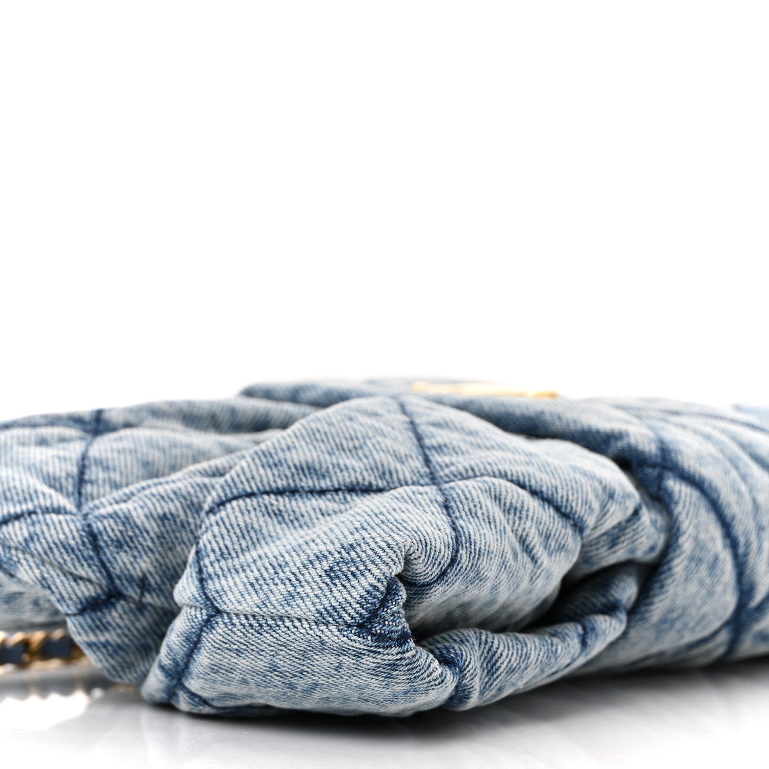 Chanel Washed Denim Quilted Mini Bow Bag Blue 9 of 12