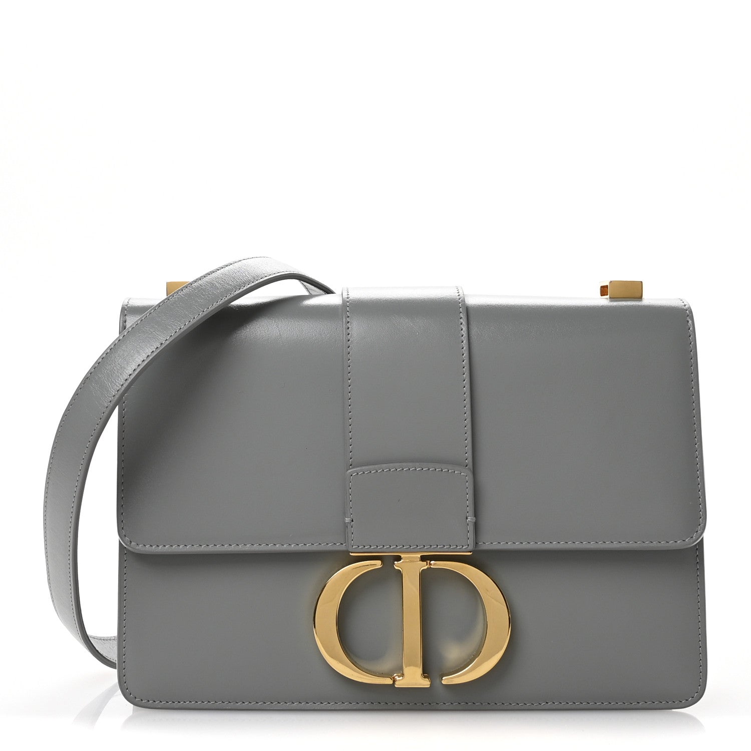 Christian Dior Smooth Calfskin 30 Montaigne Flap Bag Gray 1 of 10