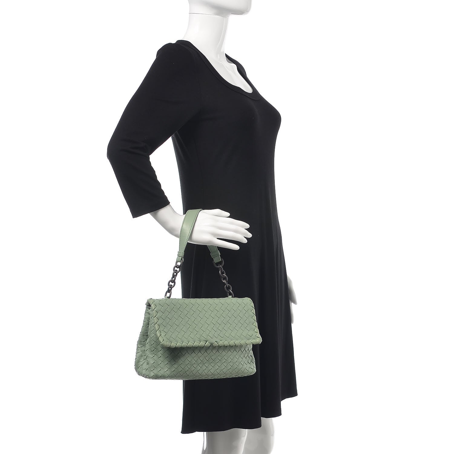 Bottega Veneta Nappa Intrecciato Small Olimpia Bag New Sage 2 of 13