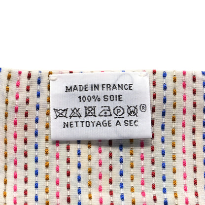 Hermes Silk Pointille Rayures d'Ete Twilly Twins Rose Bleu Vert 3 of 4