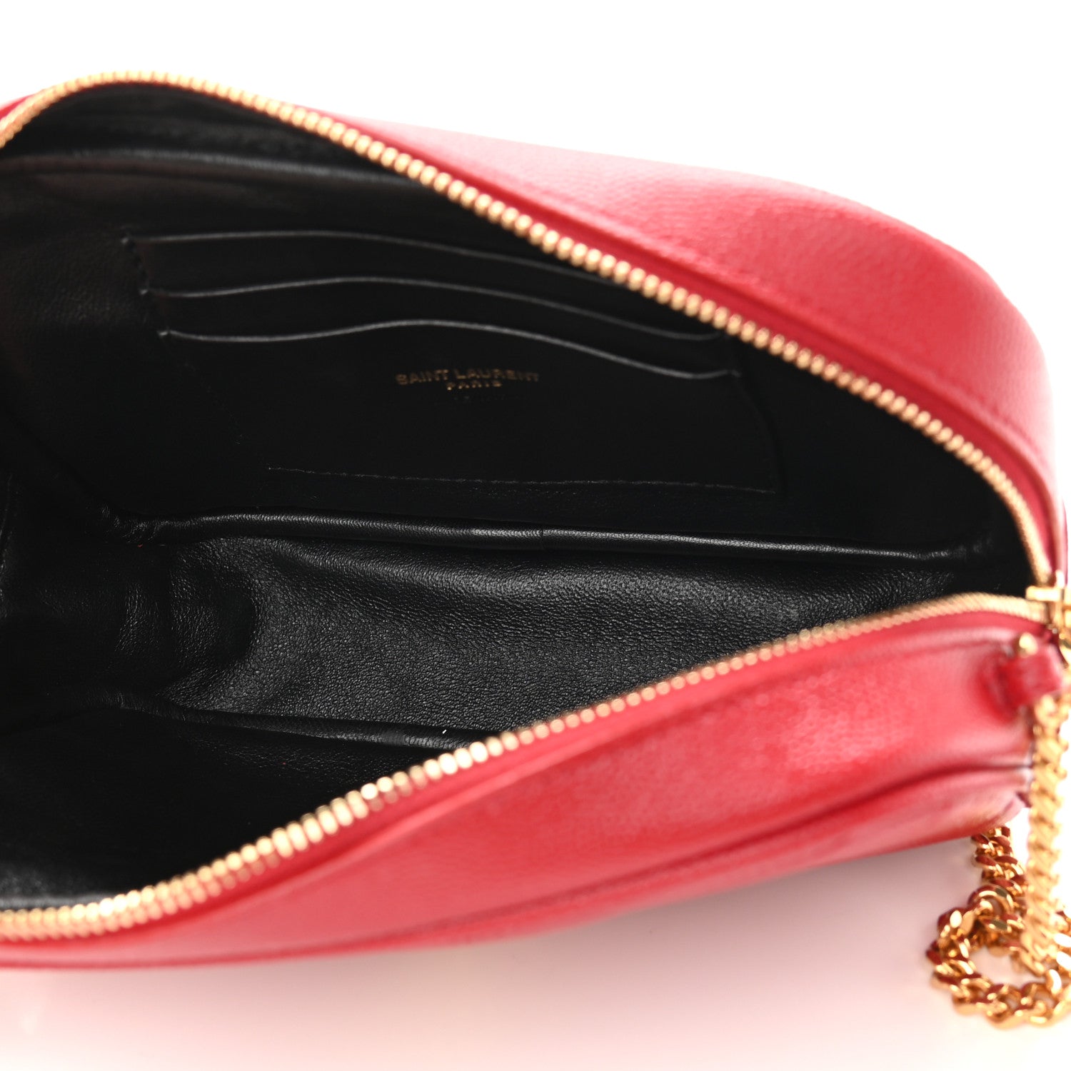 Saint Laurent Grain De Poudre Matelasse Monogram Mini Lou Camera Bag Eros Red 5 of 9
