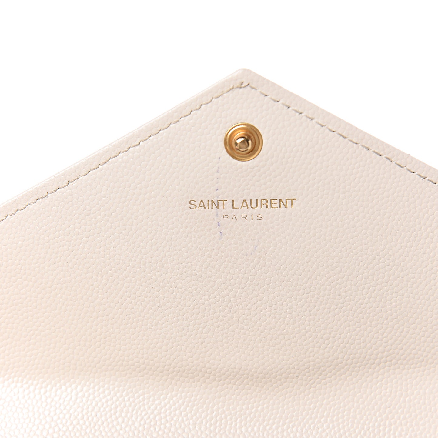 Grain De Poudre Matelasse Large Monogram Flap Wallet Porcellana