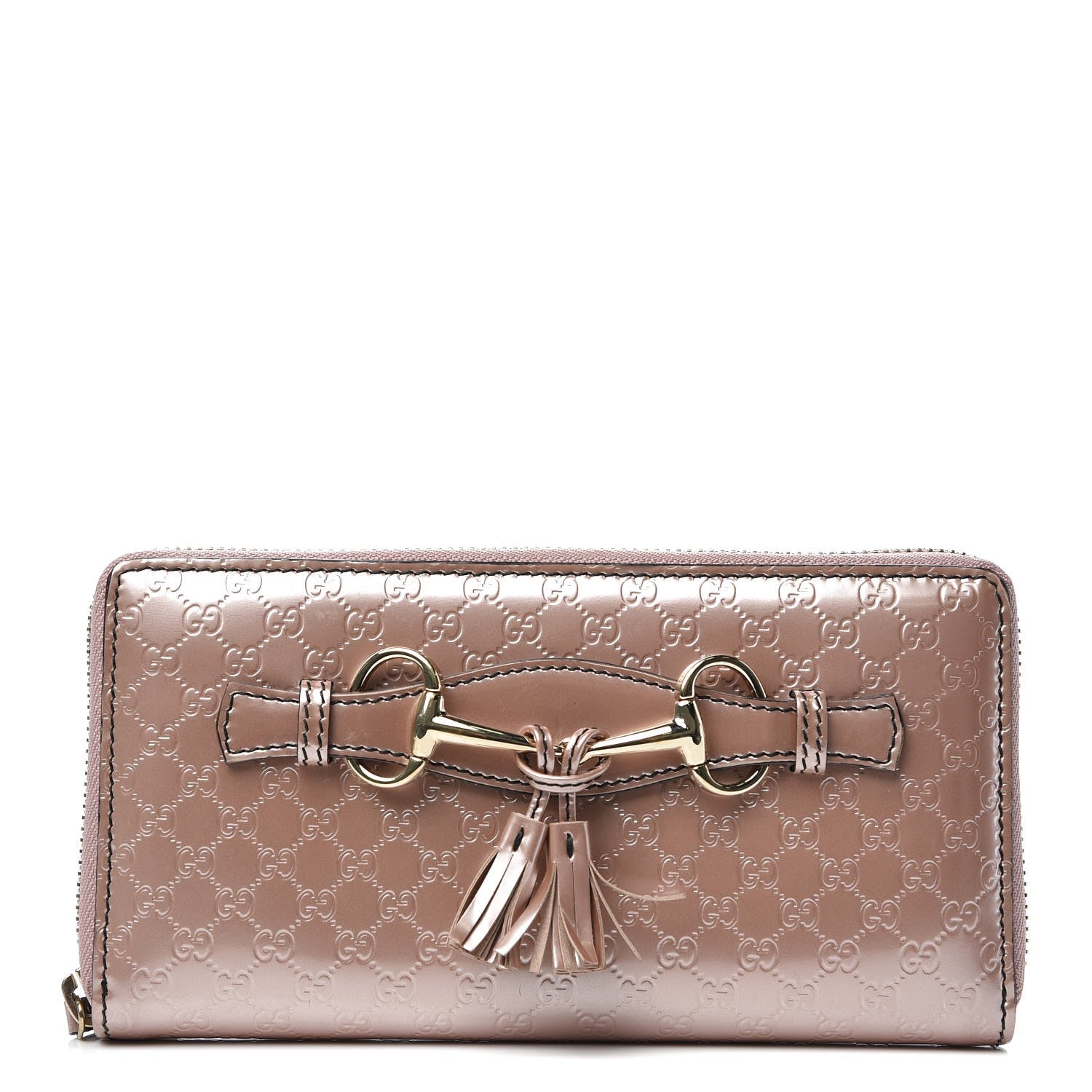 Gucci Shine Microguccissima Emily Zip Around Wallet Dark Cipria 1 of 8
