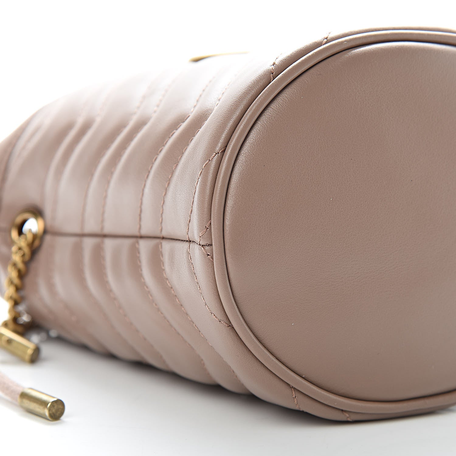 Gucci Calfskin Matelasse Mini GG Marmont 2.0 Bucket Bag Porcelain Rose 9 of 11