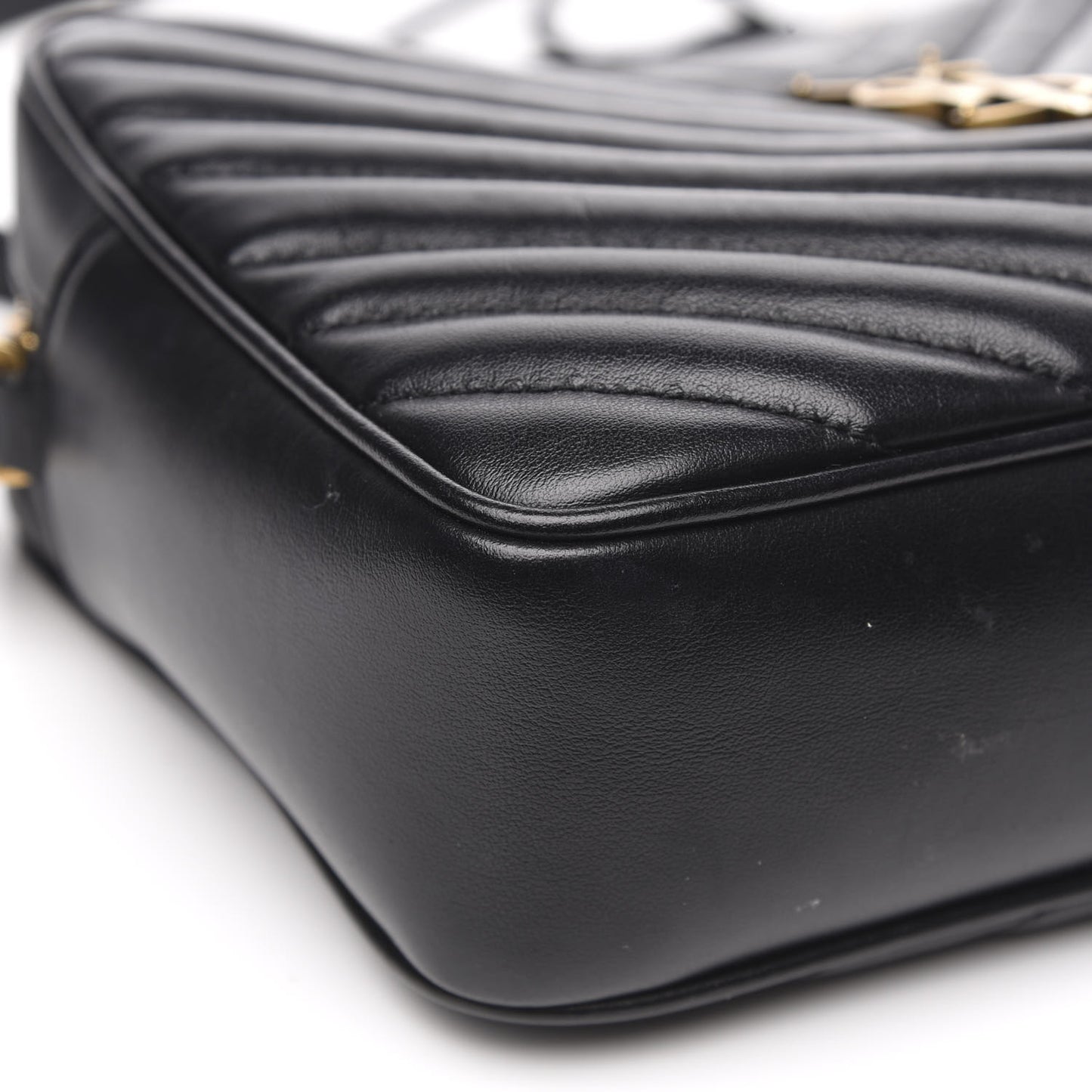 Calfskin Matelasse Monogram Lou Camera Bag Black