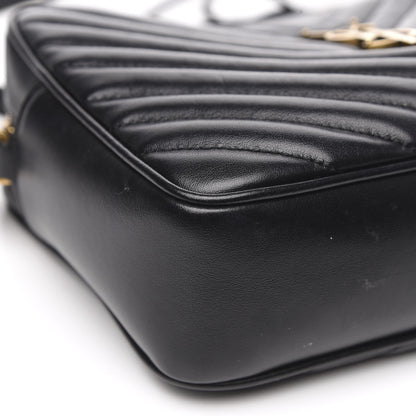 Saint Laurent Calfskin Matelasse Monogram Lou Camera Bag Black 7 of 12
