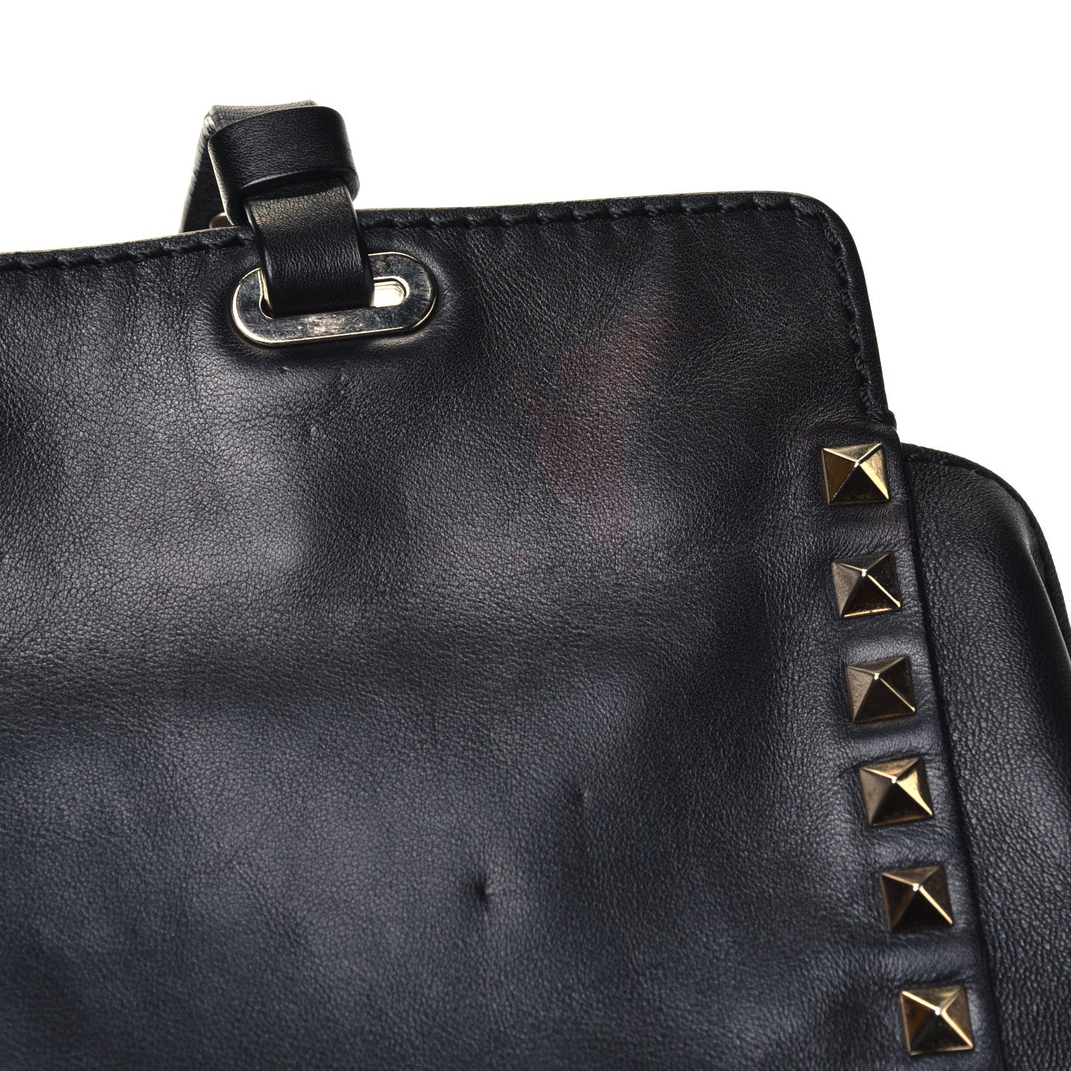 Valentino Garavani Vitello Medium Rockstud Tote Black 6 of 6