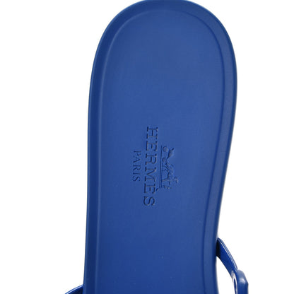 Hermes Rubber Chaine d'Ancre Rivage Sandals 38 Bleu Smalt 7 of 8