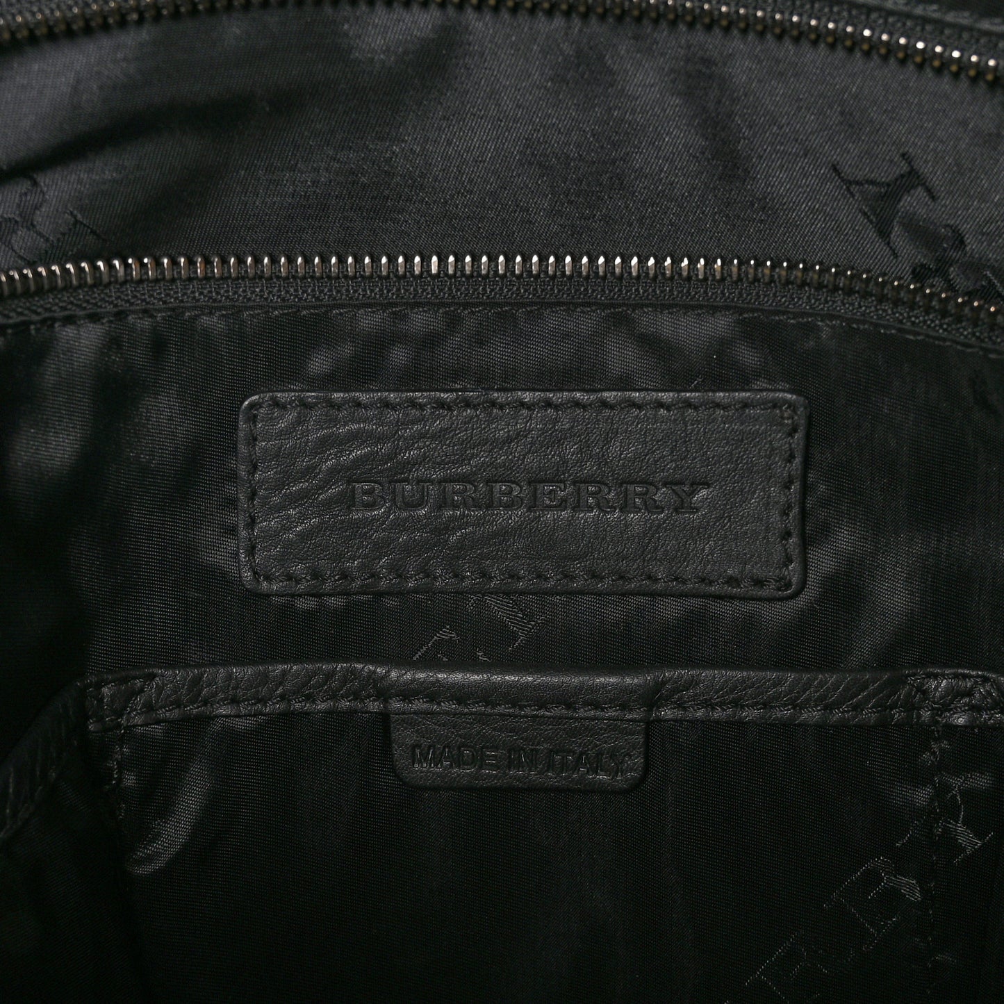 Heritage Grain Check Embossed Briefcase Black