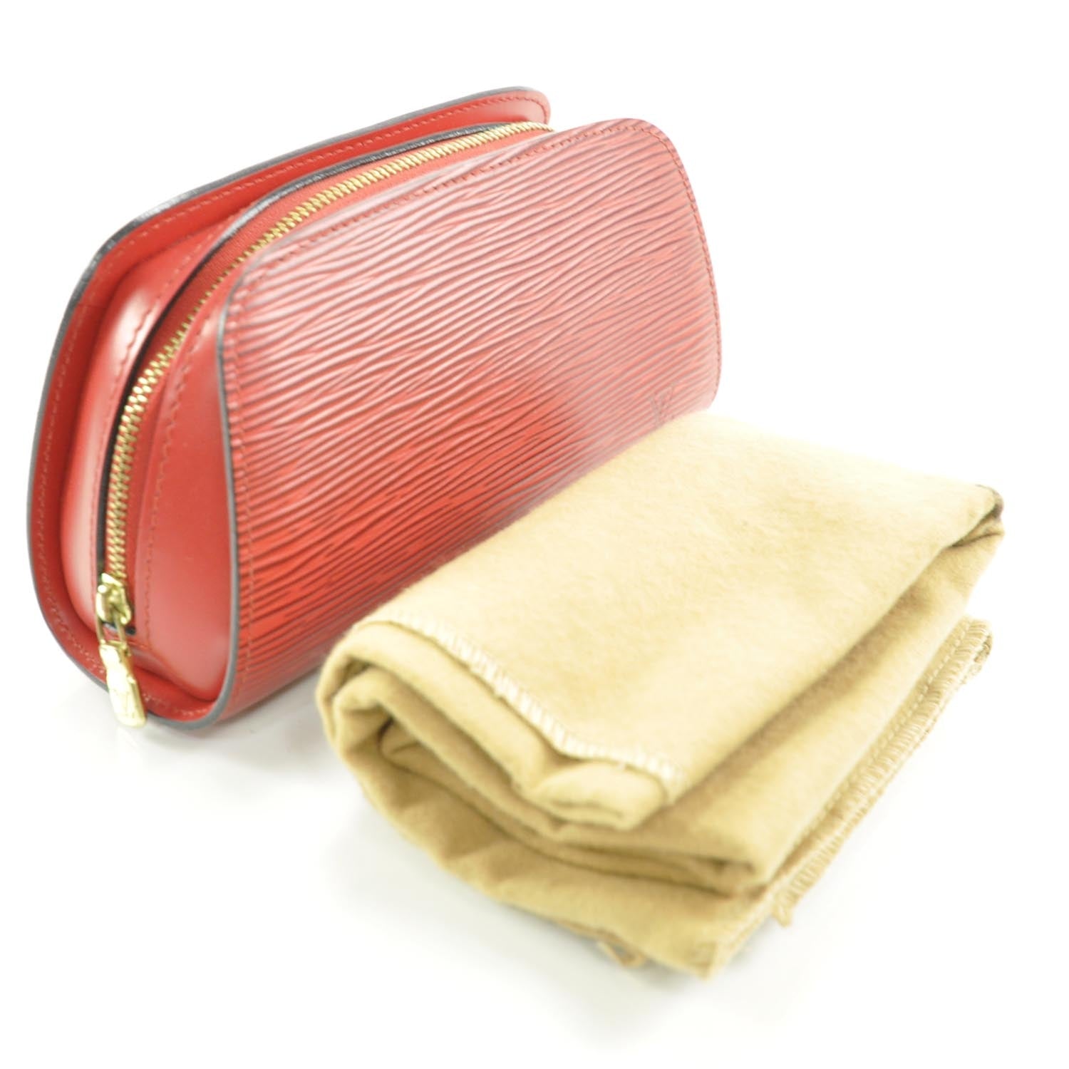 Louis Vuitton Epi Dauphine Cosmetic Pouch Red 3 of 8