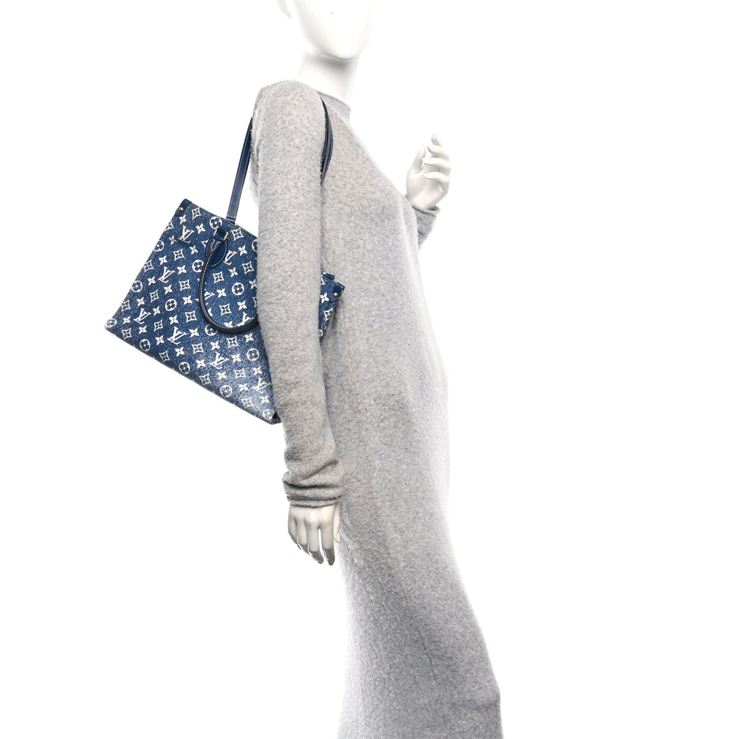 Monogram Jacquard Denim Onthego MM Bleu