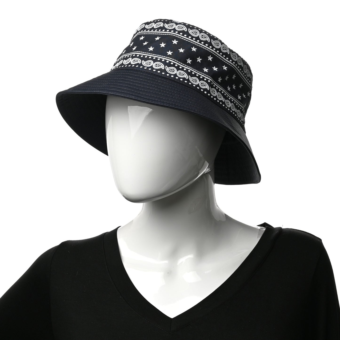 Technical Gabardine Balade Bandana Bucket Hat 57 Marine