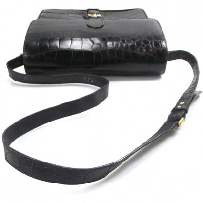 Gucci Vintage Crocodile Shoulder Bag Black 6 of 10