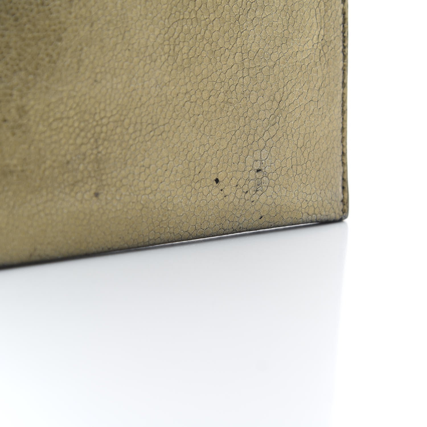 Saint Laurent Metallic Grain De Poudre Monogram Bill Pouch Gold 8 of 8