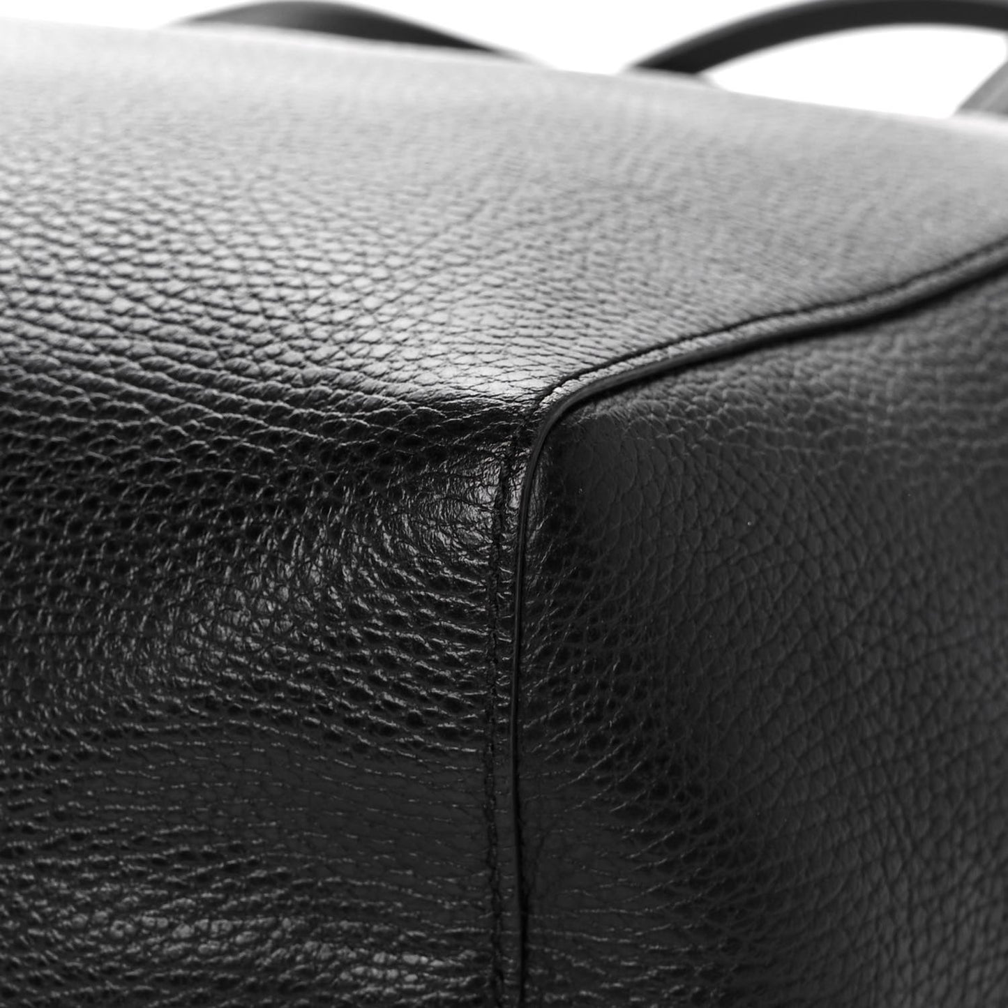 Pebbled Calfskin Medium Swing Tote Black