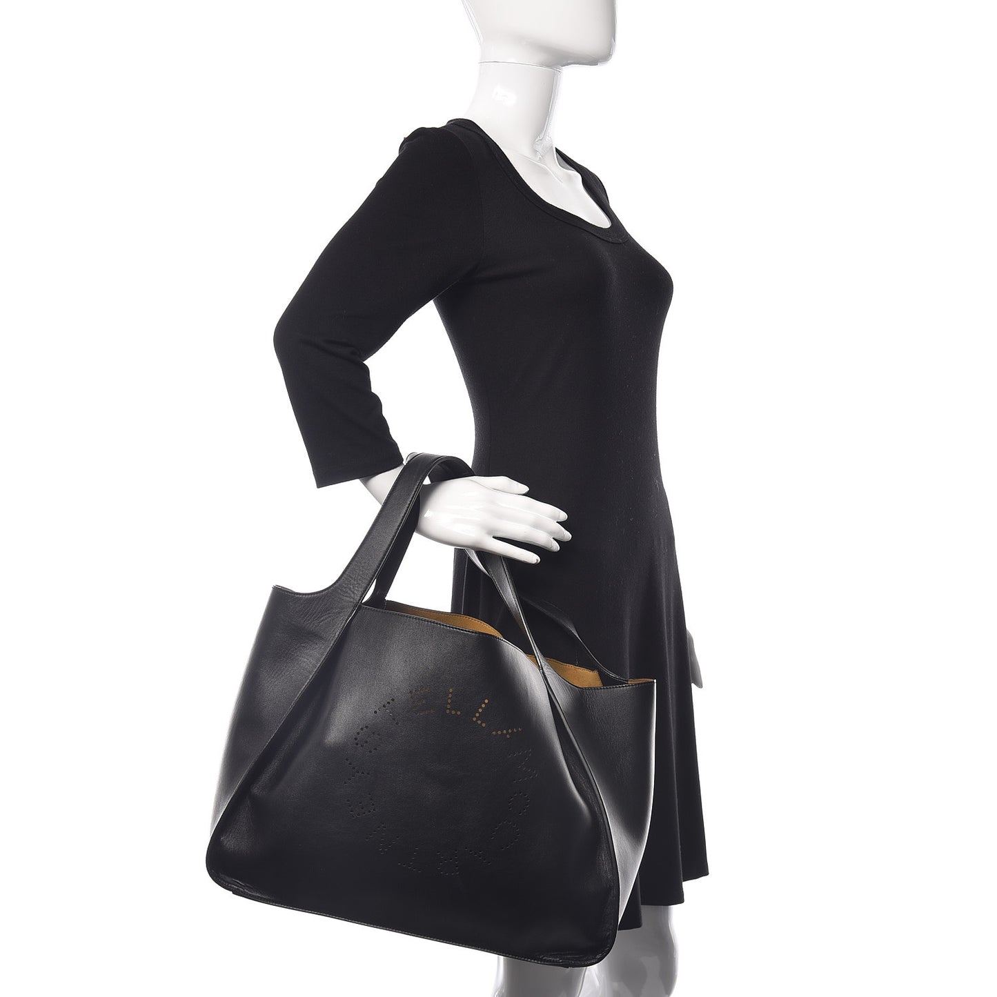 Eco Alter Nappa East West Perforated Tote Black