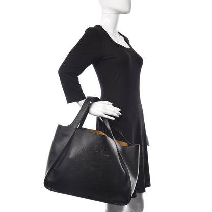 Stella McCartney Eco Alter Nappa East West Perforated Tote Black 2 of 11