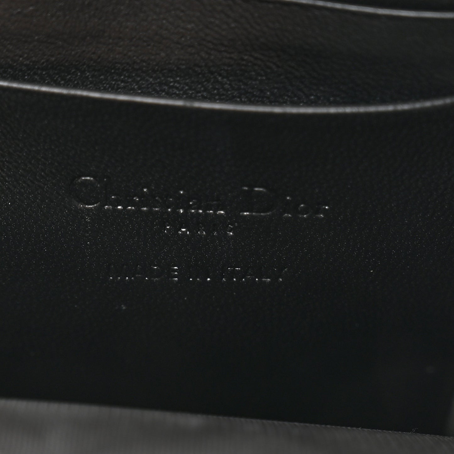 Lambskin Cannage Lady Dior Phone Holder Black