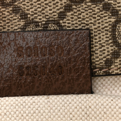 Gucci GG Supreme Monogram Web Small Neo Vintage Double Flap Messenger Bag Beige New Acero 7 of 11
