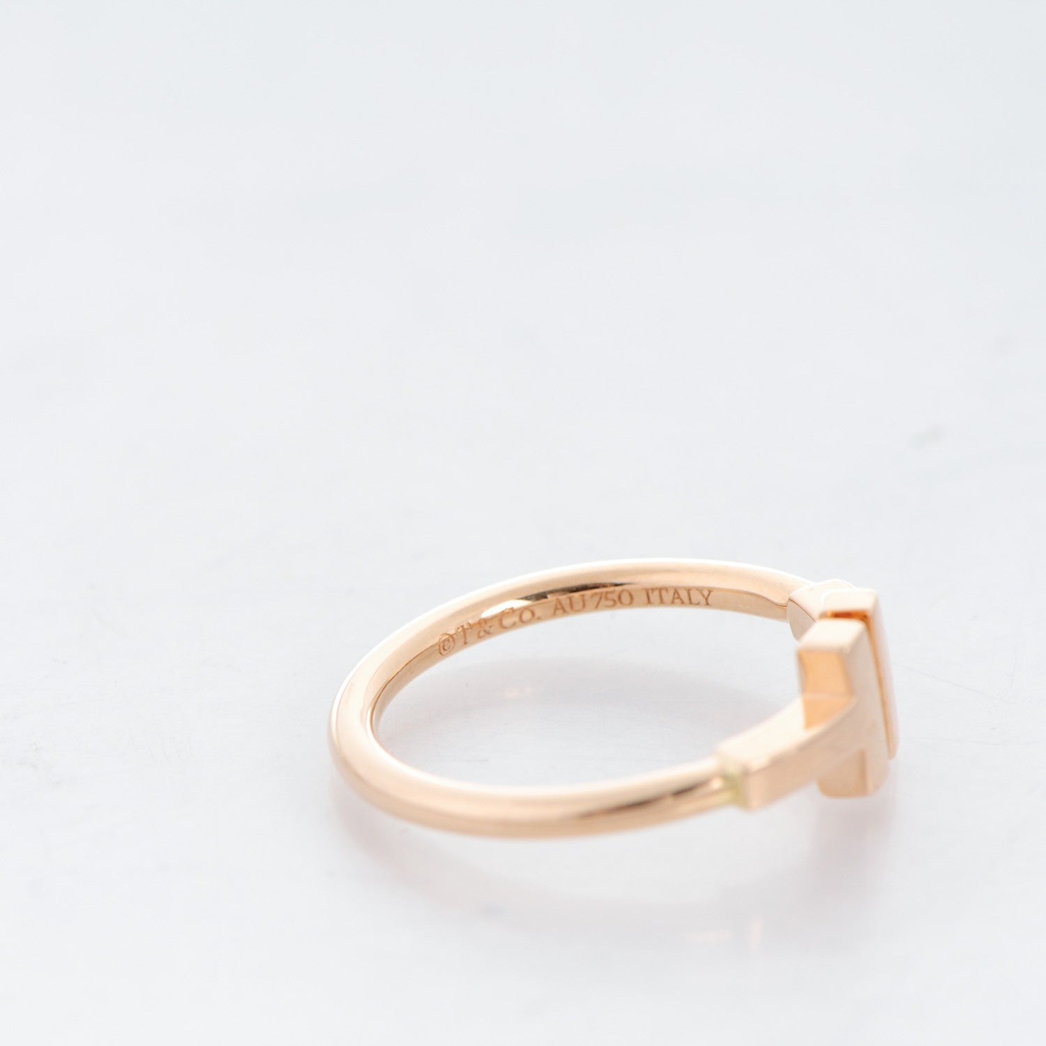 Tiffany 18K Rose Gold T Wire Ring 49 5 4 of 5