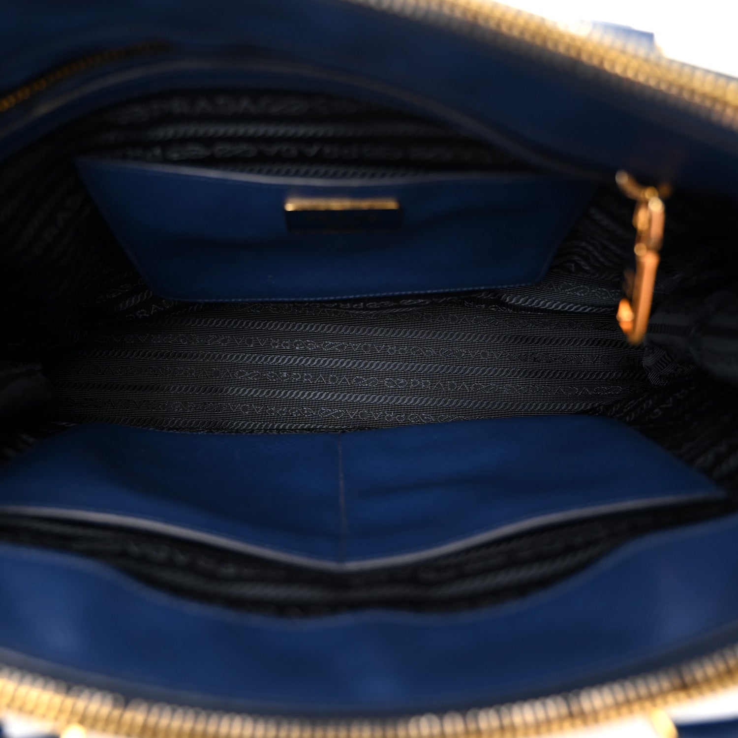 Prada Saffiano Medium Galleria Double Zip Tote Bluette 6 of 11