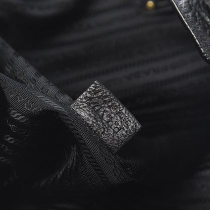 Prada Vitello Daino Tote Black 7 of 16