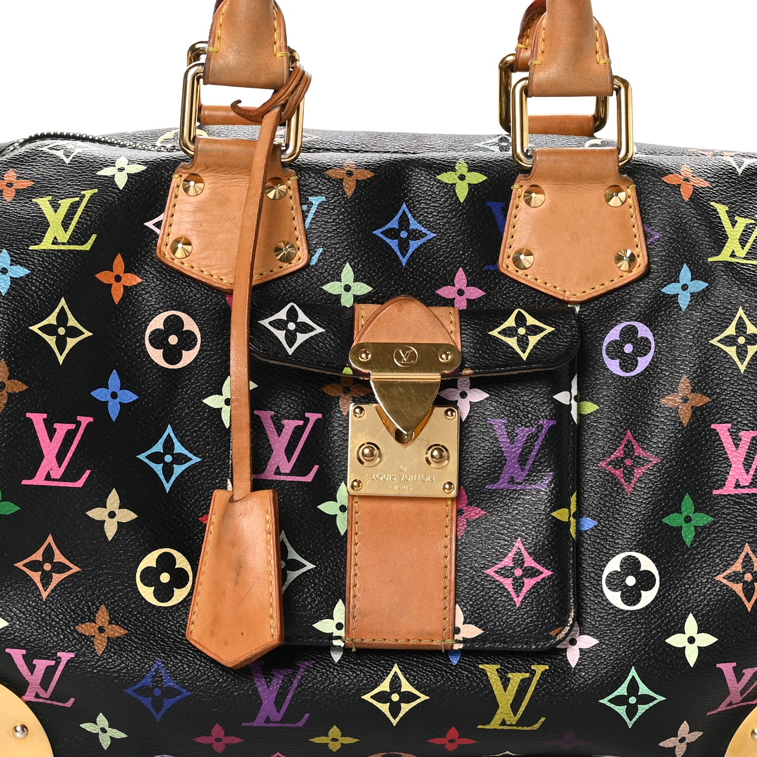 Louis Vuitton Monogram Multicolor Speedy 30 Black 7 of 13