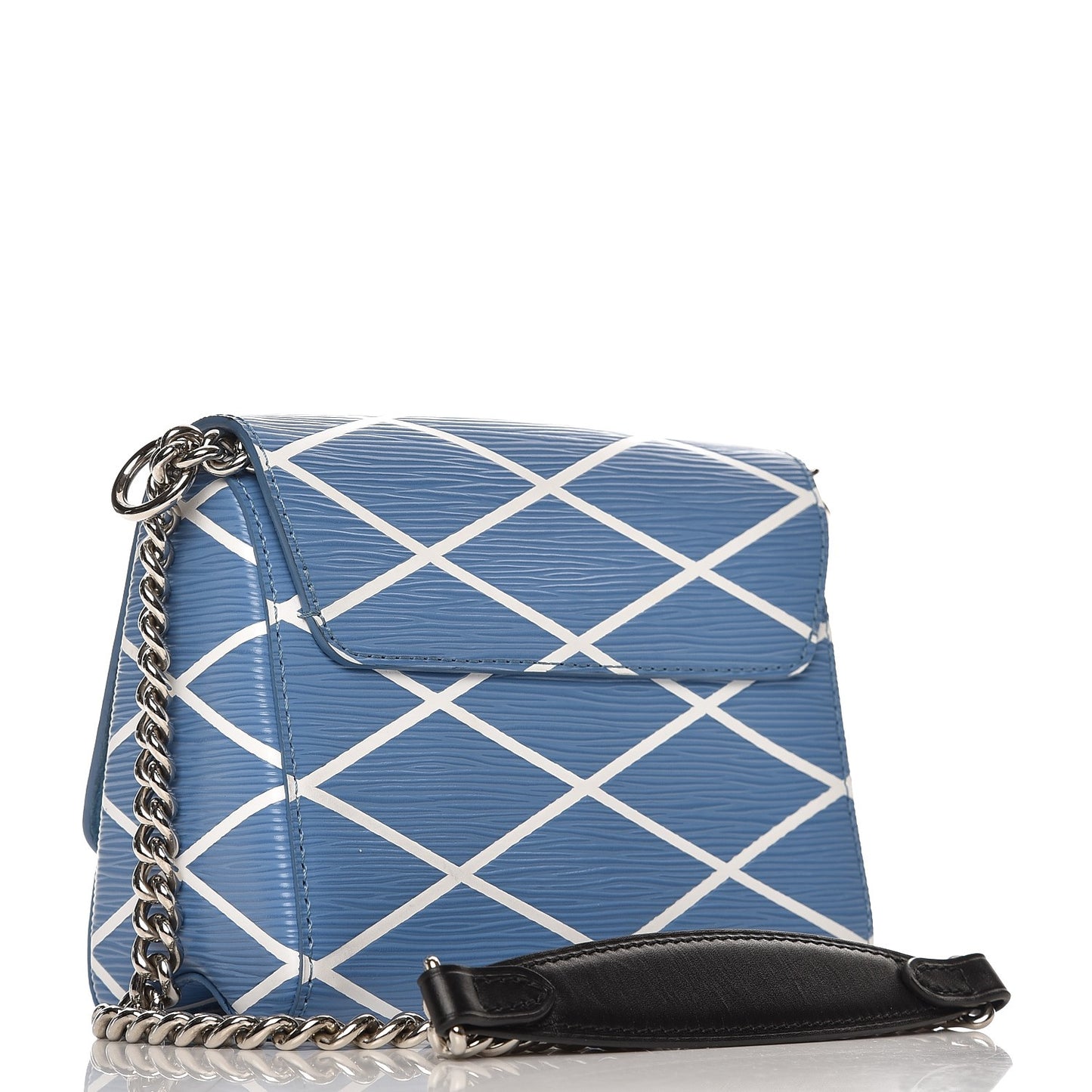 Epi Malletage Twist Shoulder Bag PM Blue